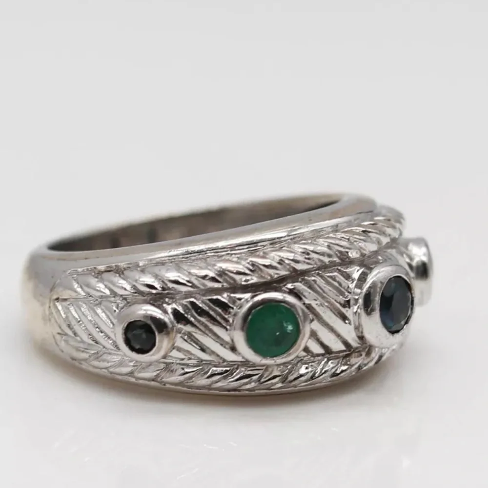 Judith Ripka sterling silver multi stone ring